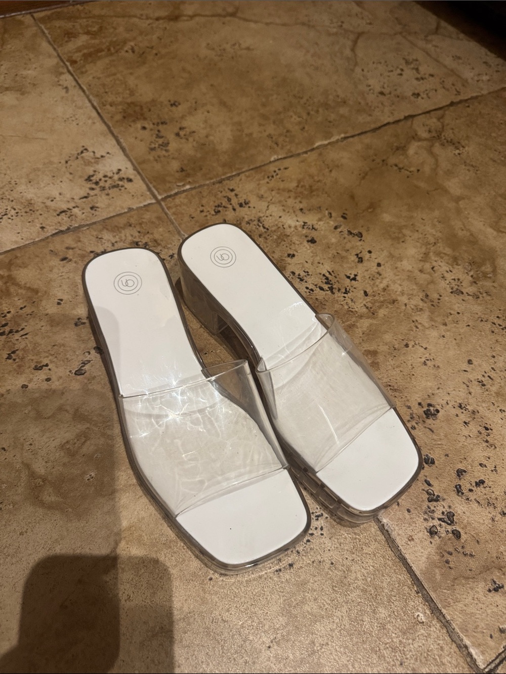 Urban Outfitters Clear Jelly Mule Sandals